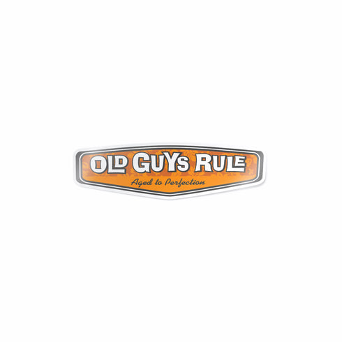 OLD GUYS RULE REAR VIEW HIBISCUS' STICKER DECAL